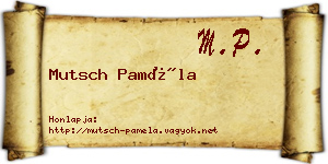 Mutsch Paméla névjegykártya